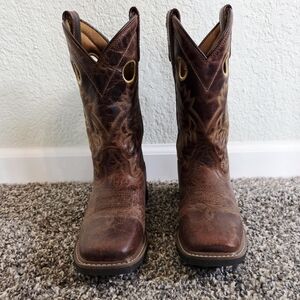 Brown Leather Western Boots